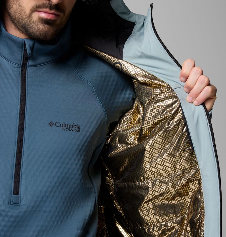 Men's Winter District III Jacket, Color: Crushed Blue, Black, image 6