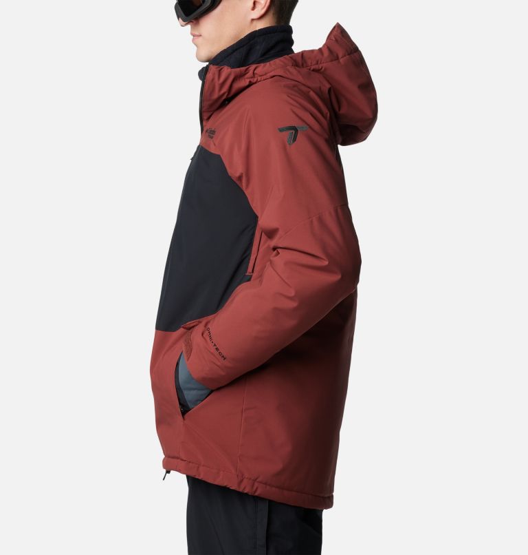 Men's Winter District III Waterproof Ski Jacket, Color: Spice, Black, image 3