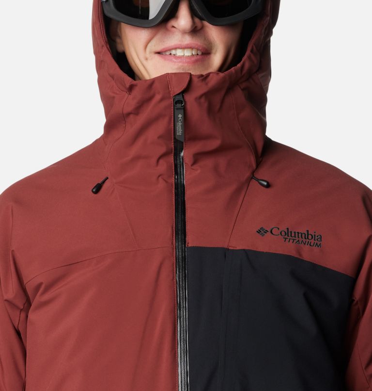 Men's Winter District III Waterproof Ski Jacket, Color: Spice, Black, image 4