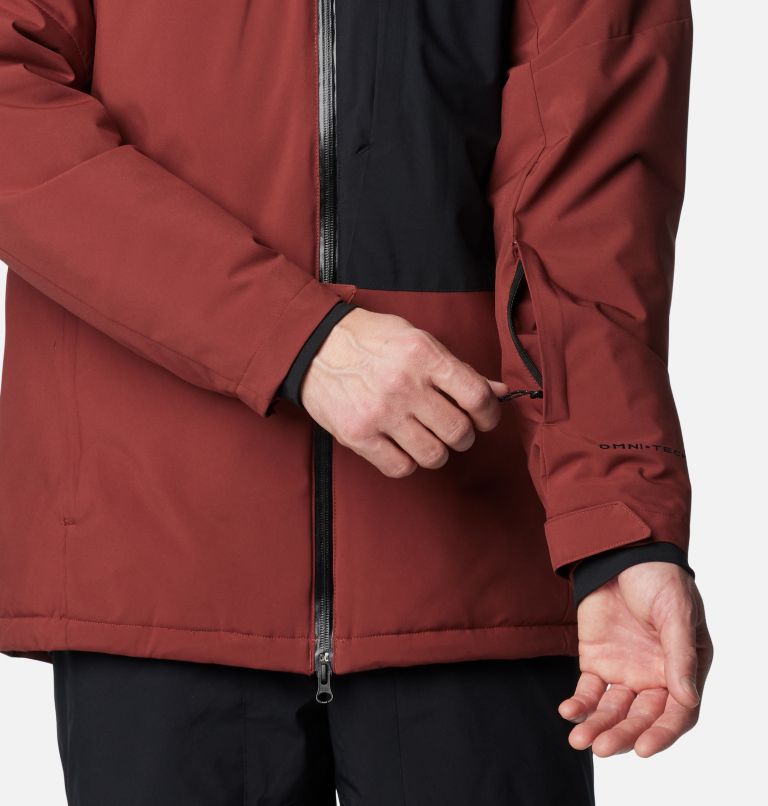 Men's Winter District III Waterproof Ski Jacket, Color: Spice, Black, image 10