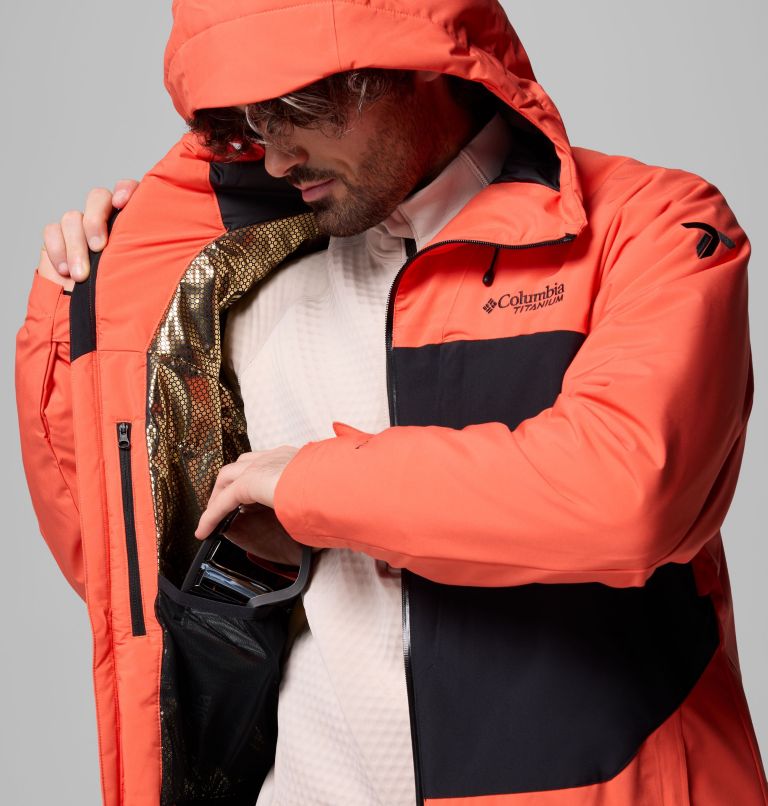 Men's Winter District III Jacket, Color: Zing, Black, image 5
