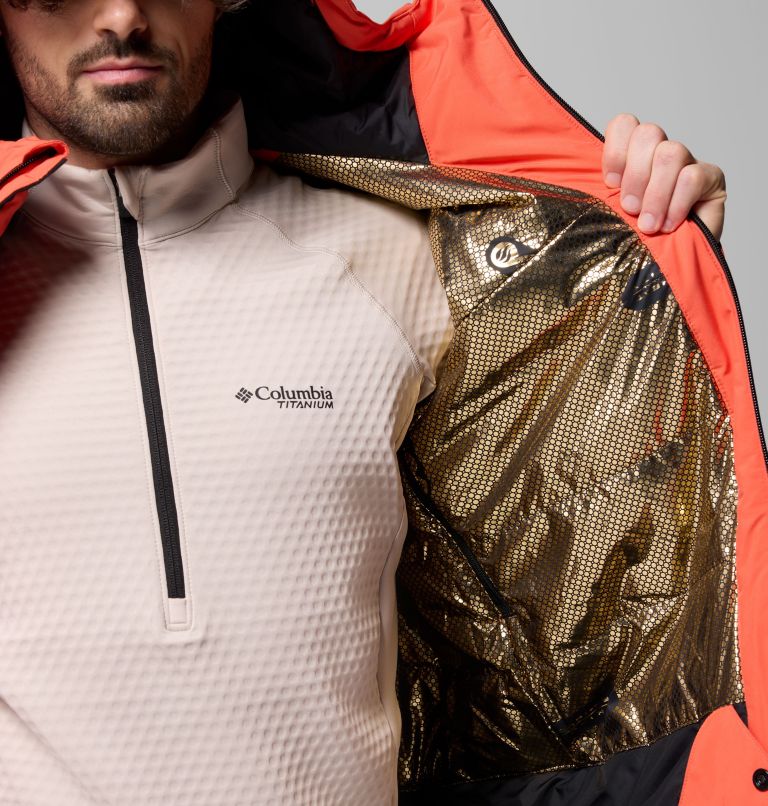 Men's Winter District III Jacket, Color: Zing, Black, image 6
