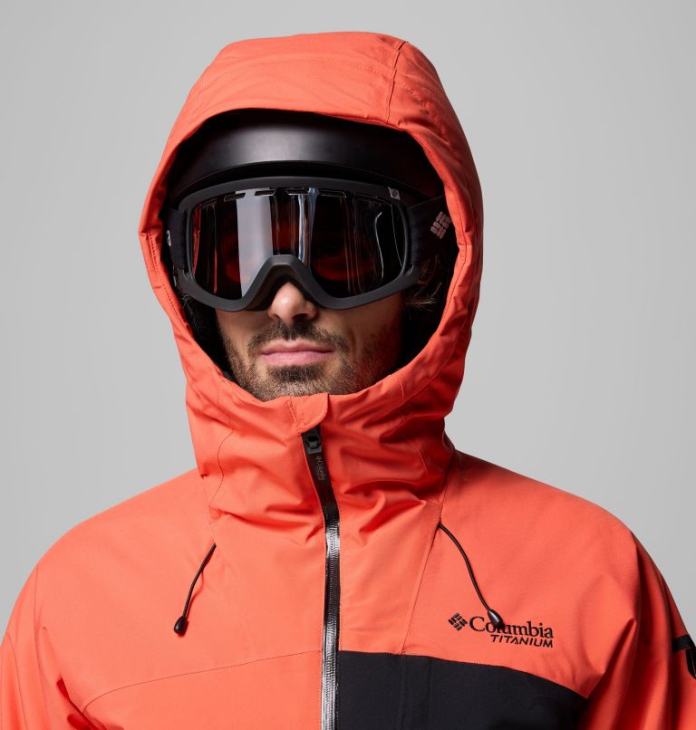 Men's Winter District III Jacket, Color: Zing, Black, image 8