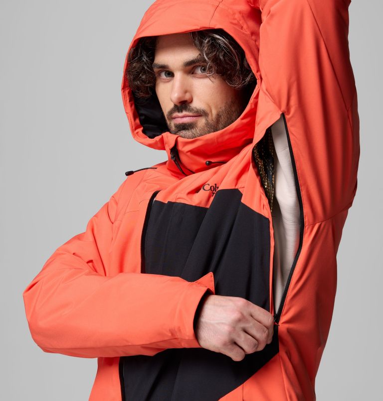 Men's Winter District III Jacket, Color: Zing, Black, image 9