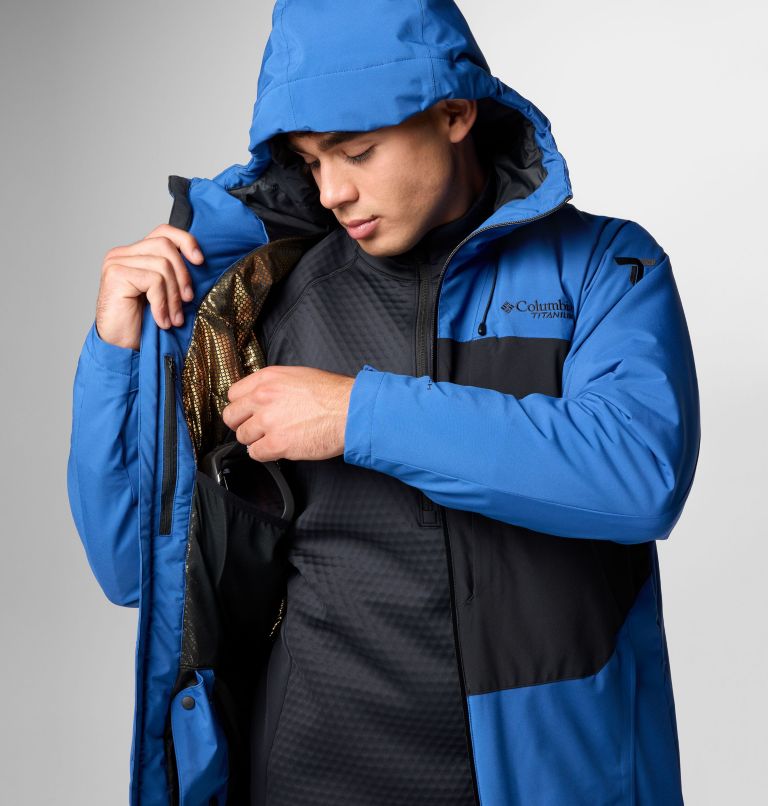 Men's Winter District III Jacket - Tall, Color: Mountain Blue, Black, image 6