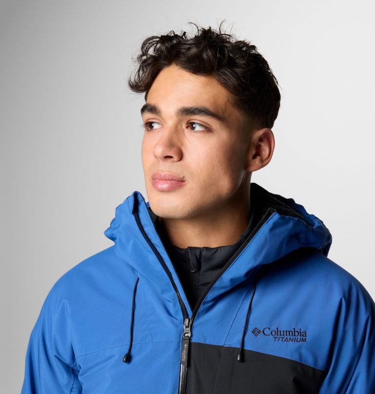 Men's Winter District III Jacket - Tall, Color: Mountain Blue, Black, image 5
