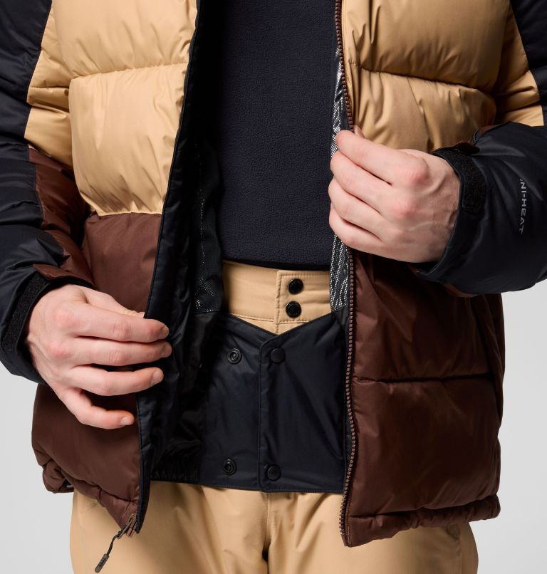 Men's Slope Style Insulated Ski Jacket, Color: Black, Canoe, Tobacco, image 7