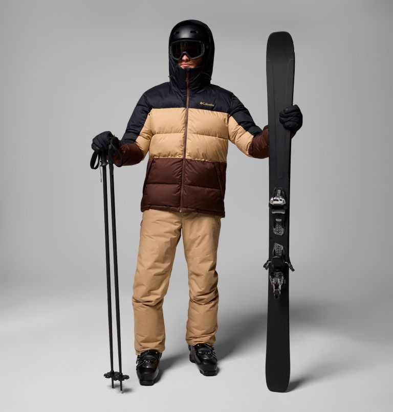 Men's Slope Style Insulated Ski Jacket, Color: Black, Canoe, Tobacco, image 2