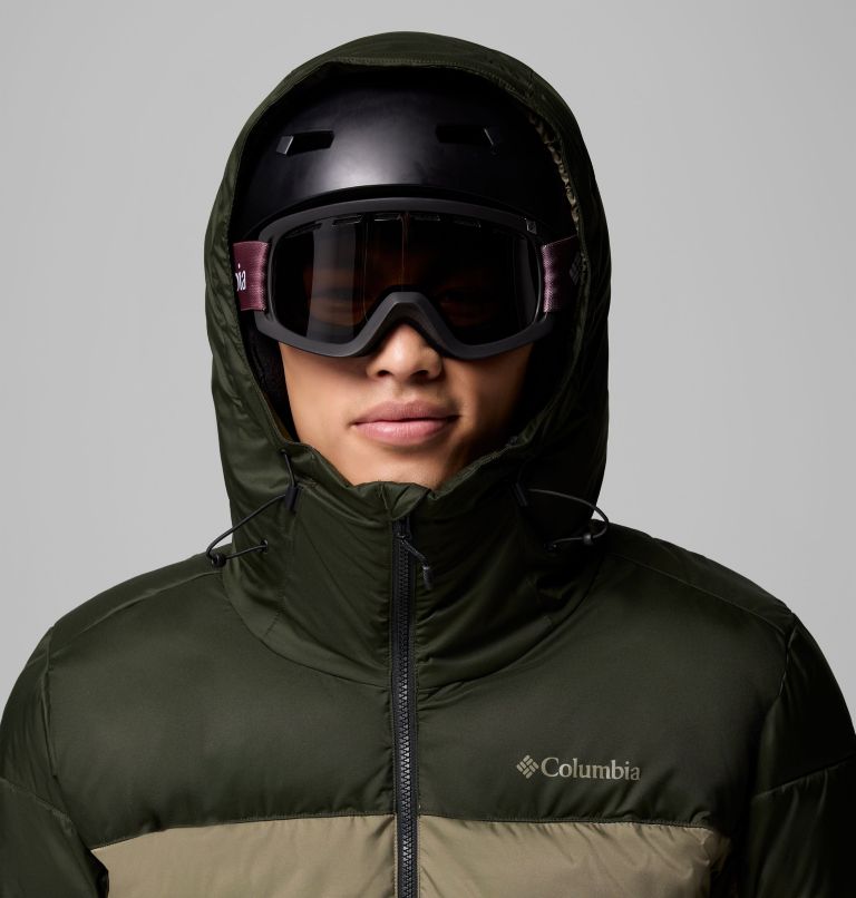 Men's Slope Style Insulated Ski Jacket, Color: Greenscape, Stone Green, Black, image 8