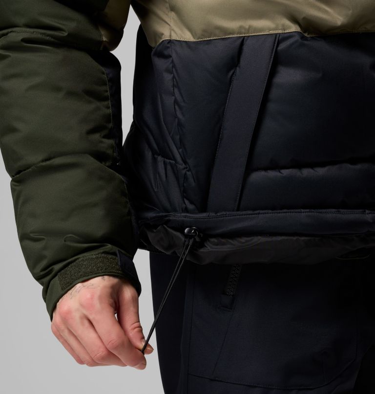 Men's Slope Style Insulated Ski Jacket, Color: Greenscape, Stone Green, Black, image 10