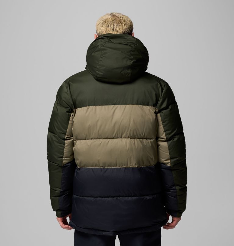 Men's Slope Style Insulated Ski Jacket, Color: Greenscape, Stone Green, Black, image 3