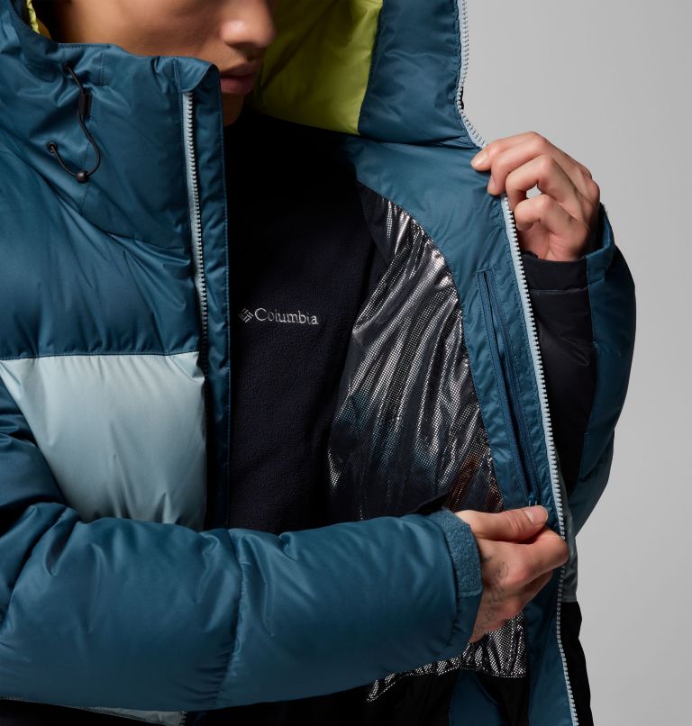 Men's Slope Style Insulated Ski Jacket, Color: Everblue, Crushed Blue, Black, image 6