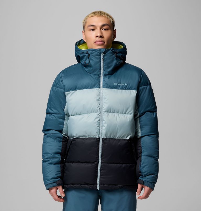 Men's Slope Style Insulated Ski Jacket, Color: Everblue, Crushed Blue, Black, image 1