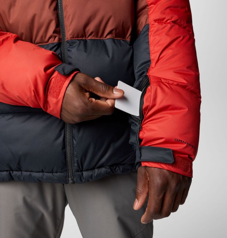 Men's Slope Style Insulated Ski Jacket, Color: Sail Red, Spice, Black, image 7
