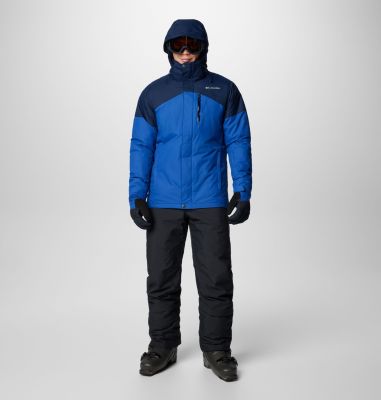Men's Last Tracks II Ski Jacket, Color: Mountain Blue, Collegiate Navy, image 3