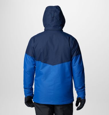 Men's Last Tracks II Ski Jacket, Color: Mountain Blue, Collegiate Navy, image 2