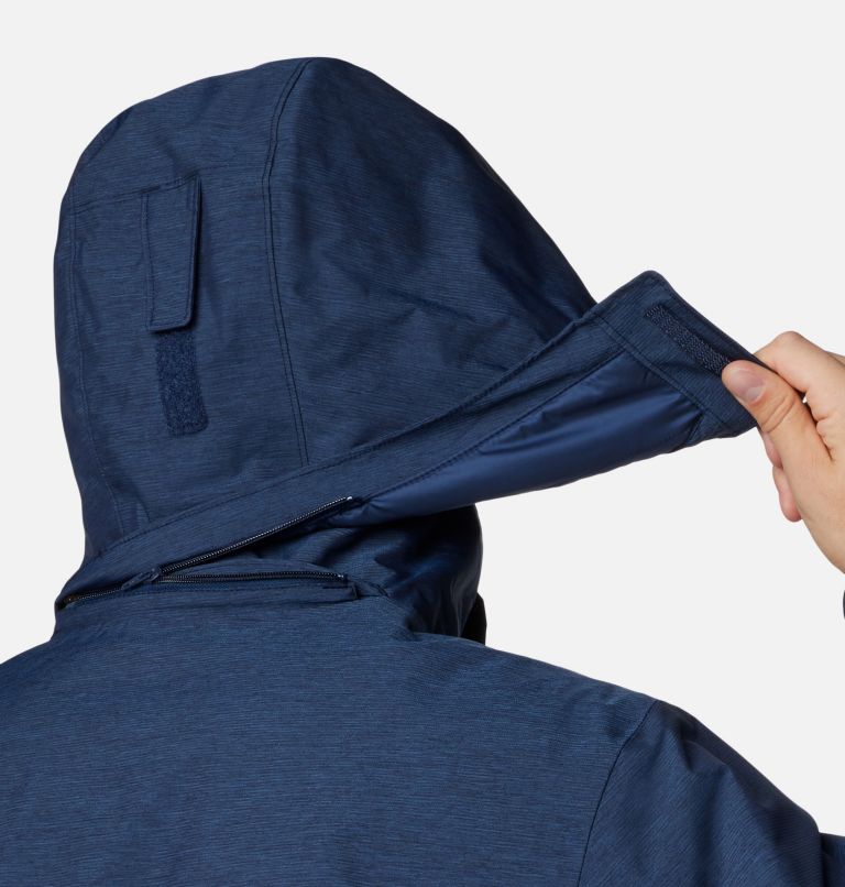 Men's Last Tracks II Jacket, Color: Collegiate Navy Melange, image 7