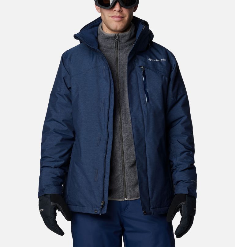 Men's Last Tracks II Jacket, Color: Collegiate Navy Melange, image 11