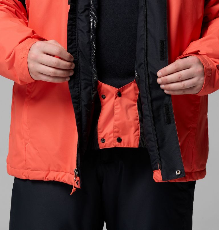 Men's Last Tracks II Waterproof Insulated Ski Jacket - Extended Size, Color: Zing, Black, image 6