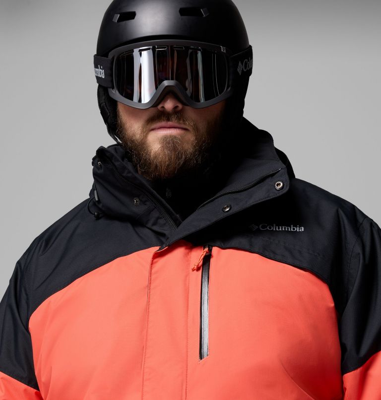 Men's Last Tracks II Waterproof Insulated Ski Jacket - Extended Size, Color: Zing, Black, image 7