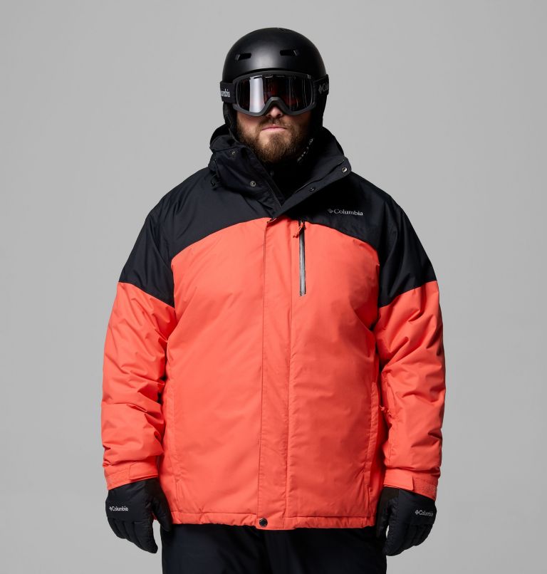 Men's Last Tracks II Waterproof Insulated Ski Jacket - Extended Size, Color: Zing, Black, image 1