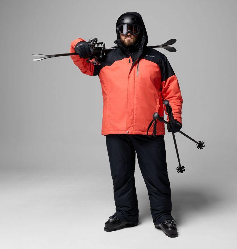 Men's Last Tracks II Waterproof Insulated Ski Jacket - Extended Size, Color: Zing, Black, image 2
