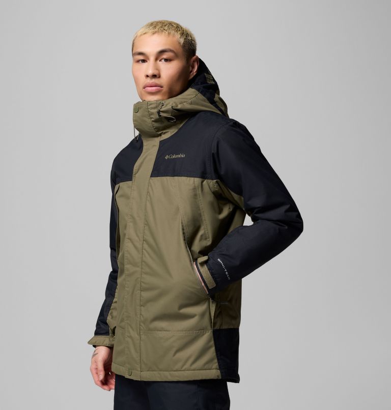 Men's Shotski Jacket, Color: Stone Green, Black, image 4
