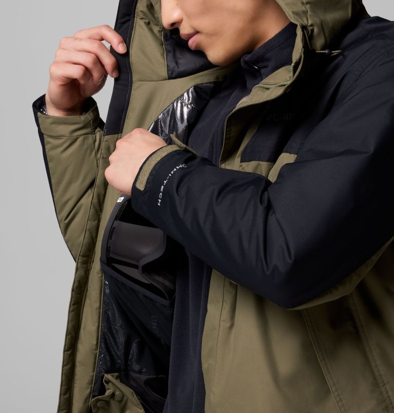 Men's Shotski Jacket, Color: Stone Green, Black, image 5
