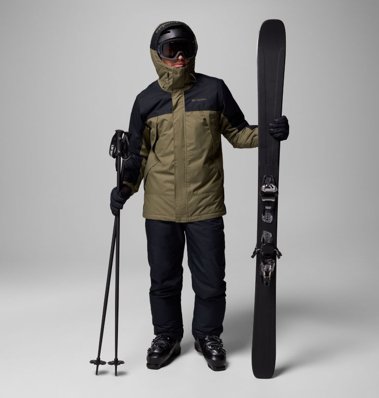 Men's Shotski Jacket, Color: Stone Green, Black, image 2