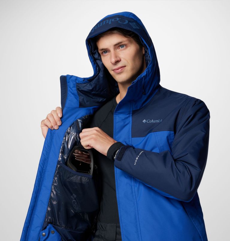Men's Shotski Jacket, Color: Mountain Blue, Collegiate Navy, image 6