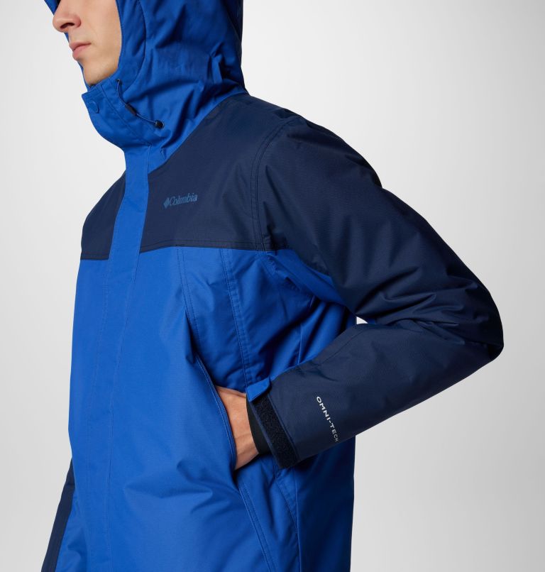 Men's Shotski Jacket, Color: Mountain Blue, Collegiate Navy, image 7