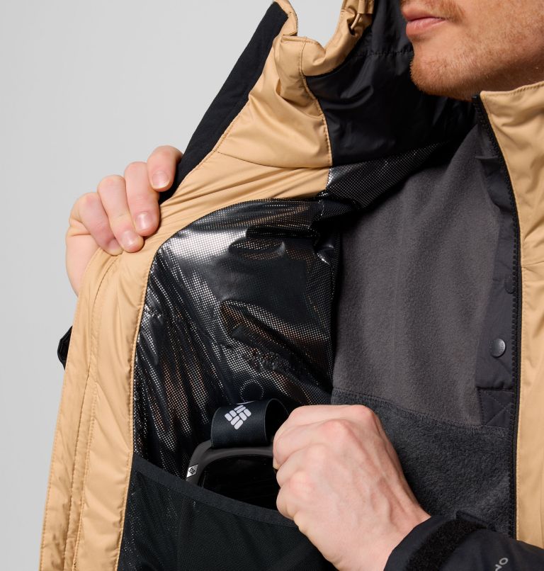 Men's Snowy Summit Jacket, Color: Canoe, Black, image 5