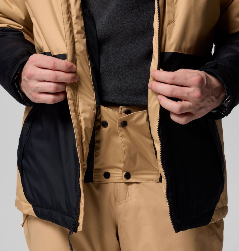 Men's Snowy Summit Jacket, Color: Canoe, Black, image 6
