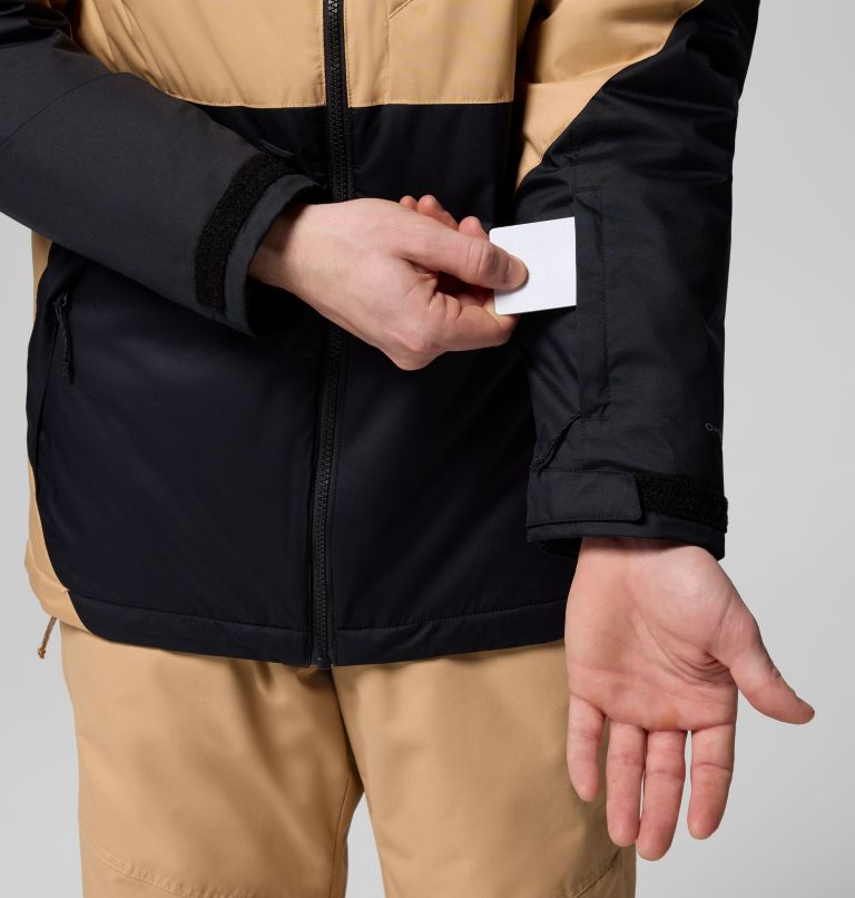 Men's Snowy Summit Jacket, Color: Canoe, Black, image 8