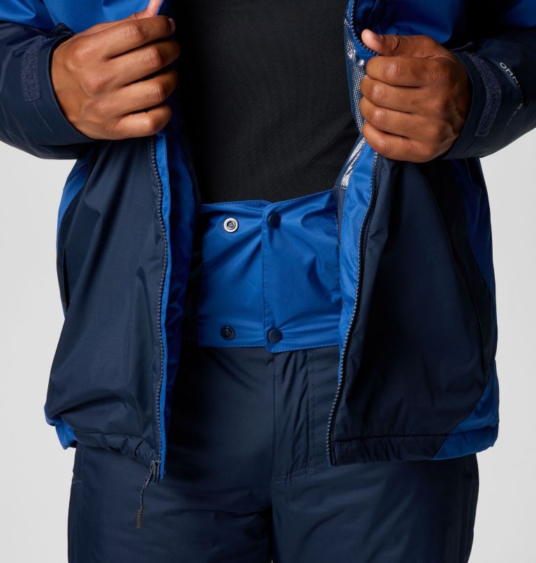 Men's Snowy Summit Jacket, Color: Mountain Blue, Collegiate Navy, image 8