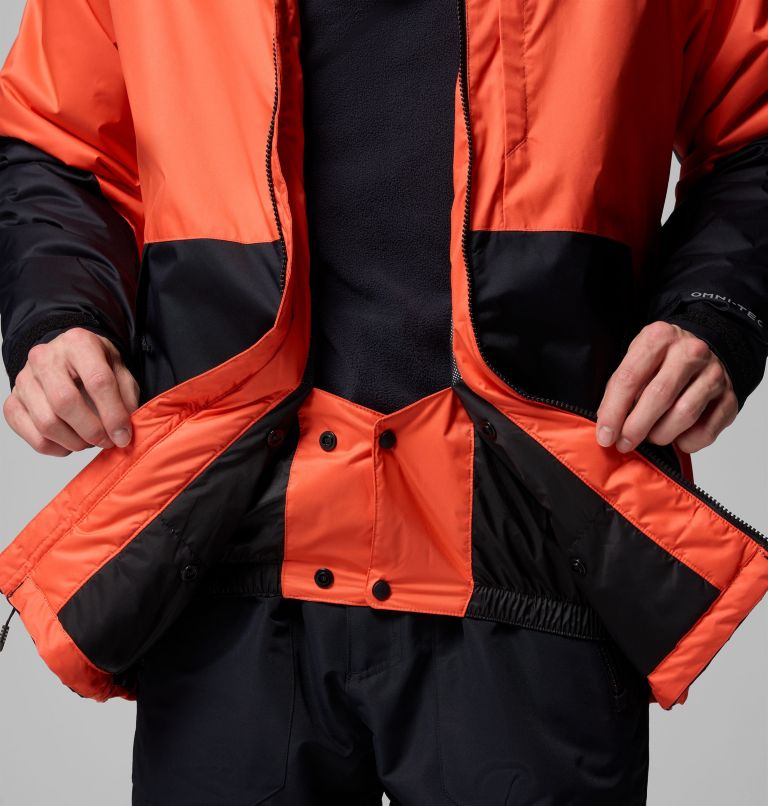 Men's Snowy Summit Jacket, Color: Zing, Black, image 6