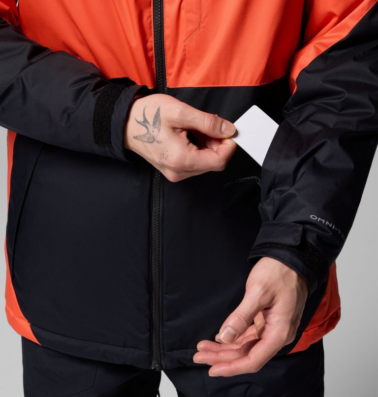 Men's Snowy Summit Jacket, Color: Zing, Black, image 8