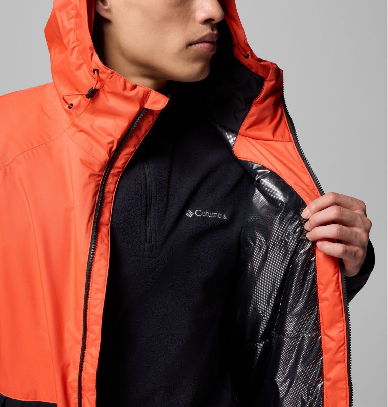 Men's Snowy Summit Jacket, Color: Zing, Black, image 11