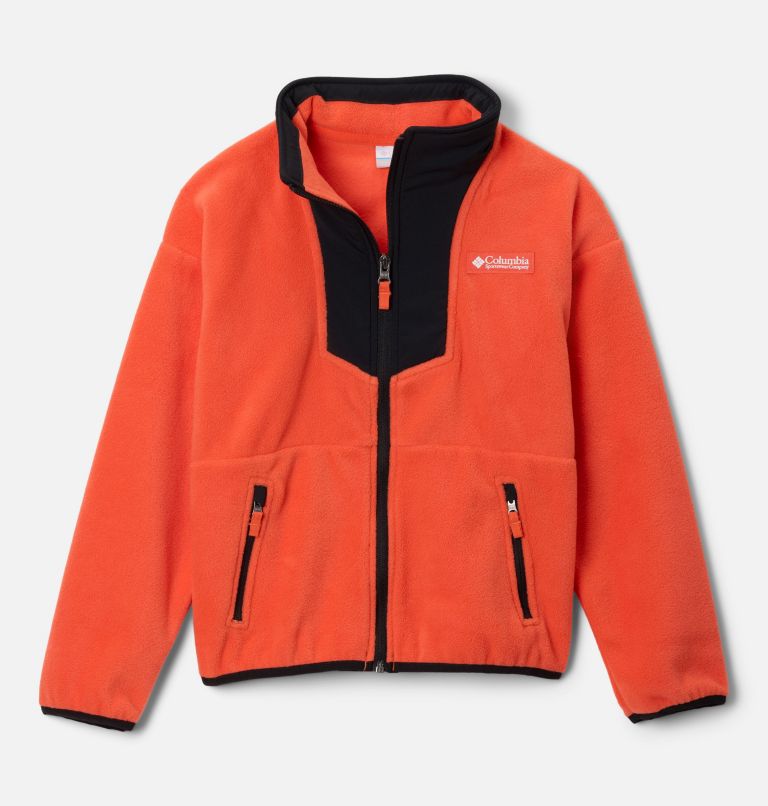 Kids' Sequoia Grove Full Zip Fleece, Color: Zing, Black, image 1