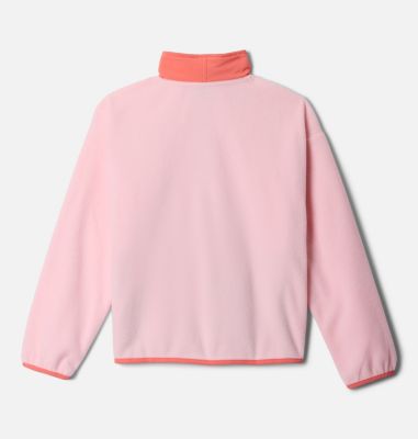 Youth Sequoia Grove Half Zip Fleece, Color: Satin Pink, Hot Coral, image 14