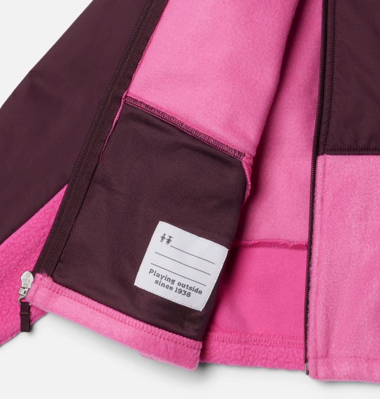 Girls' Benton Springs Novelty Hooded Fleece Jacket, Color: Pink Ice, Moonvista, image 3