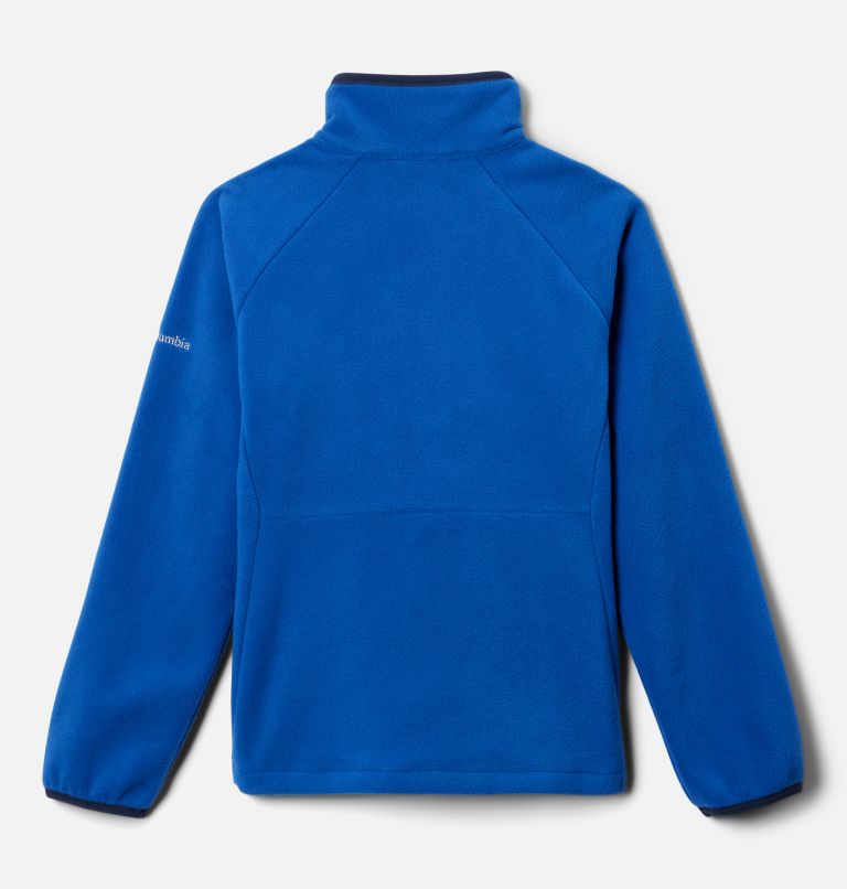Kids' Fast Trek IV Fleece Full Zip Jacket, Color: Mountain Blue, Collegiate Navy, image 2