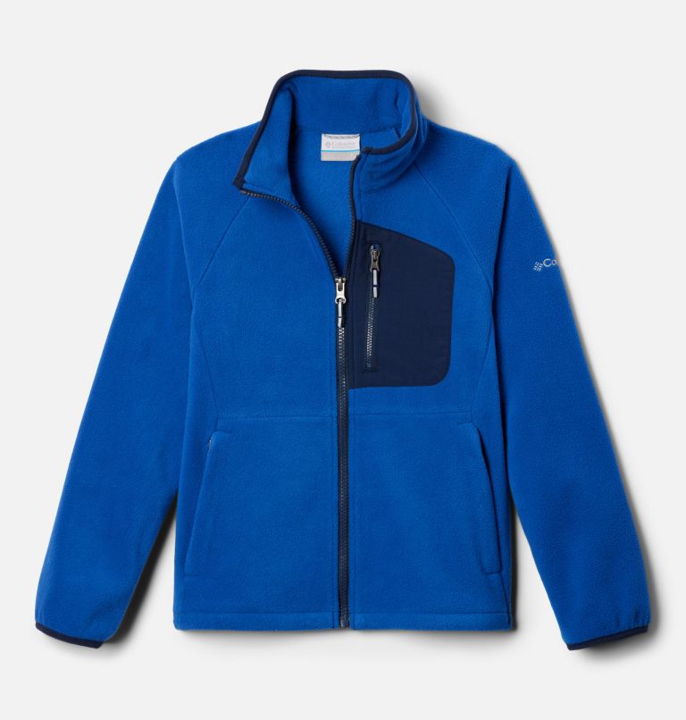 Youth Fast Trek IV Fleece Jacket, Color: Mountain Blue, Collegiate Navy, image 1