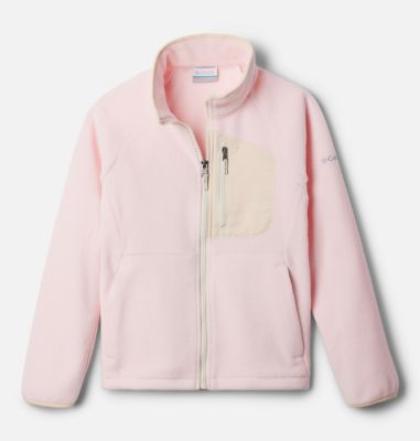 Fast Trek IV Fleece Full Zip, Color: Satin Pink, Chalk, image 1