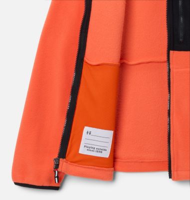 Youth Fast Trek IV Fleece Jacket, Color: Zing, Black, image 3