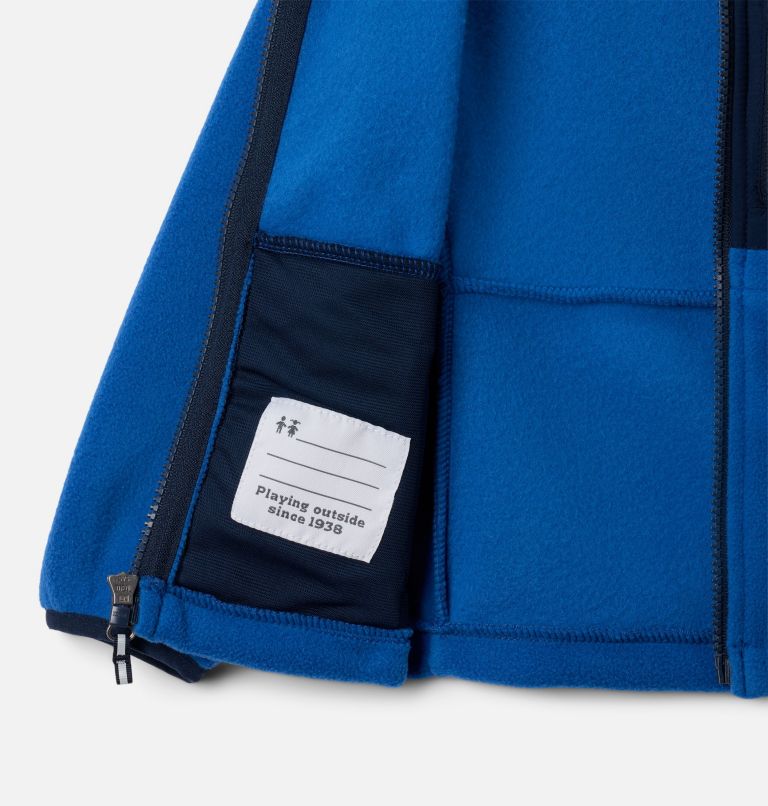 Toddler Fast Trek IV Fleece Full Zip Jacket, Color: Mountain Blue, Collegiate Navy, image 3