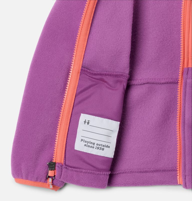 Toddler Fast Trek IV Fleece Full Zip Jacket, Color: Razzle, Hot Coral, image 3