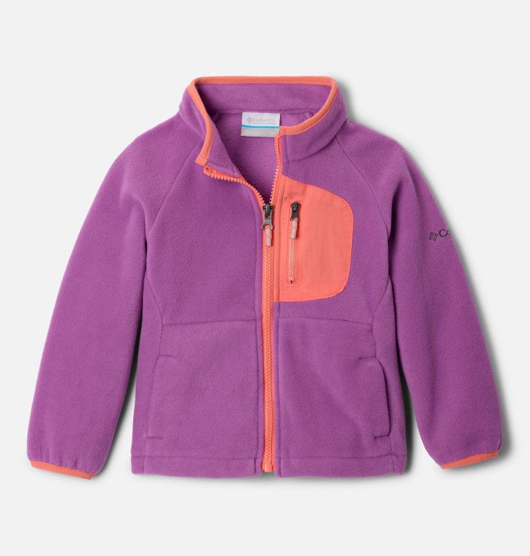 Toddler Fast Trek IV Fleece Full Zip Jacket, Color: Razzle, Hot Coral, image 1