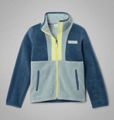 Kids' Back Bowl II Full Zip Fleece Jacket, Color: Everblue, Crushed Blue, Neon Light, image 11