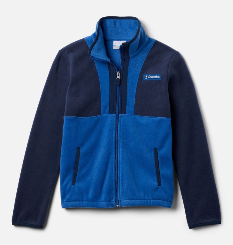 Kids' Back Bowl II Full Zip Fleece Jacket, Color: Collegiate Navy, Mountain Blue, image 1